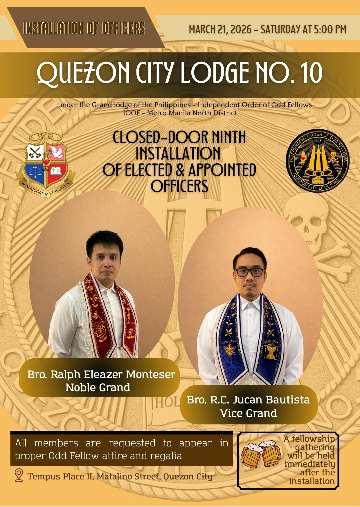 Invitation to Officers Installation